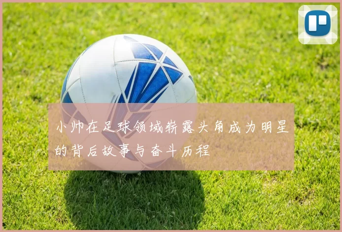 小帅在足球领域崭露头角成为明星的背后故事与奋斗历程